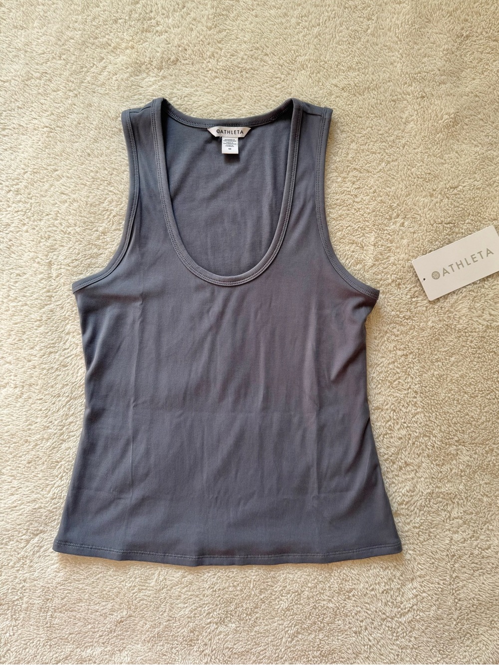 ATHLETA signature rib scoop tank size M